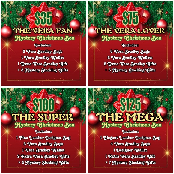 *Available NOW* Vera Bradley Christmas Mystery Box! Like to Save Listing - Picture 5 of 9